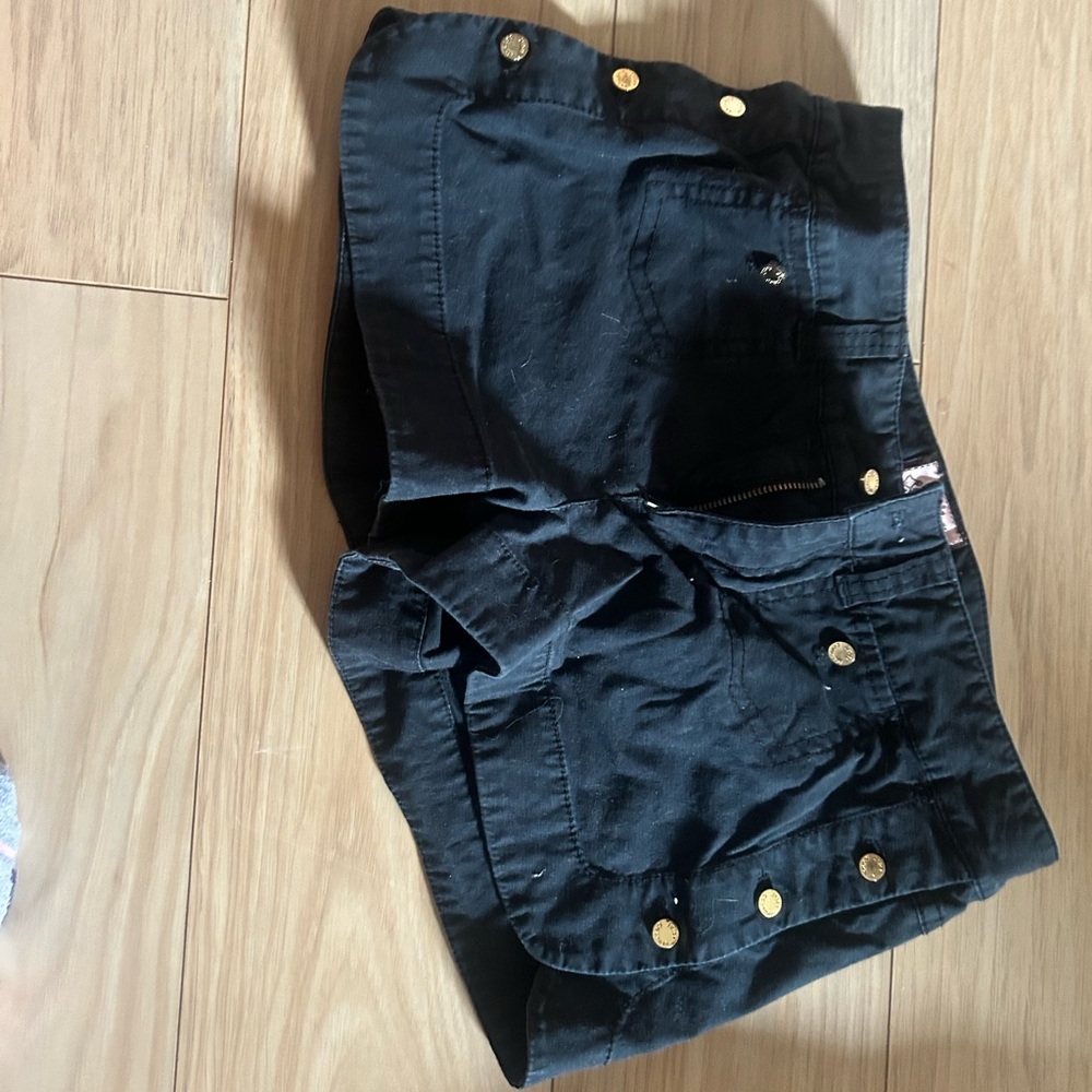 Juicy Couture Black Shorts with Gold Accents